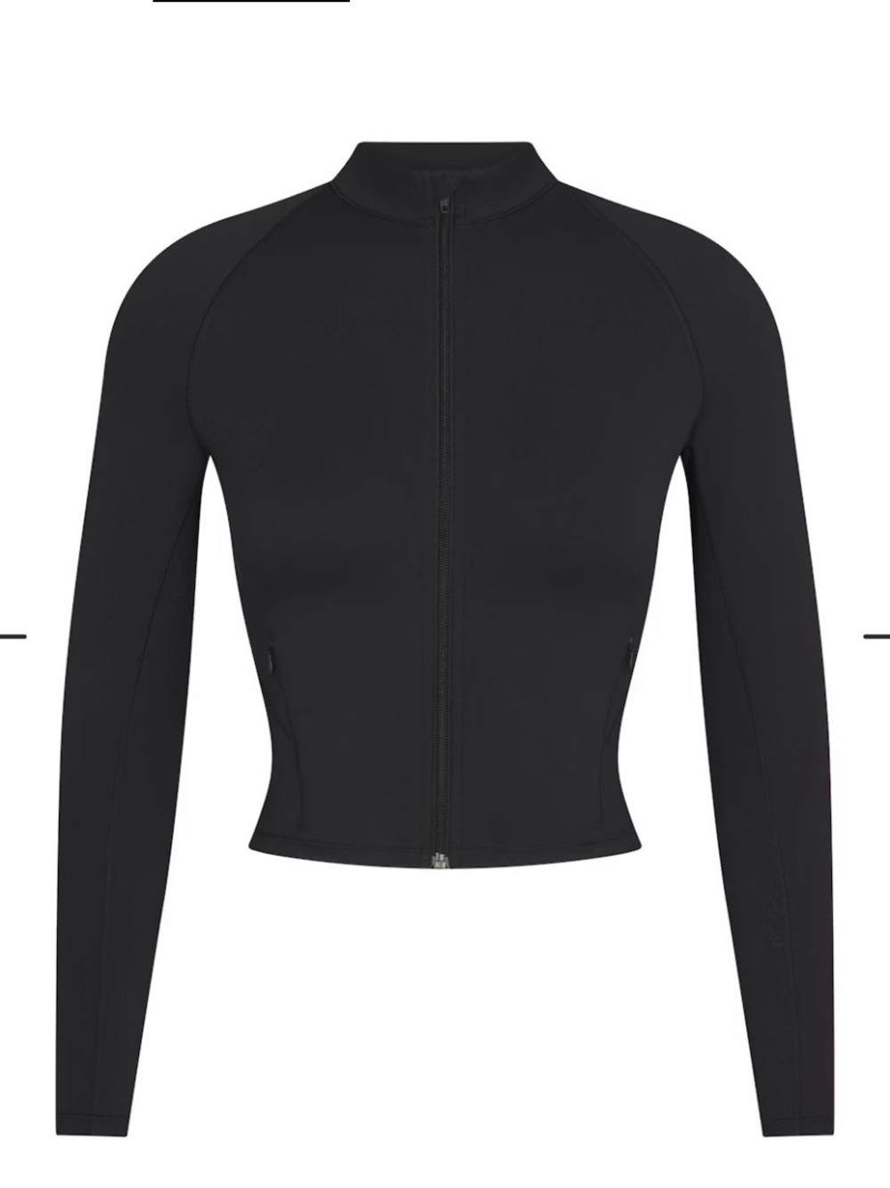 SKIMS Matte Mock Neck Full Zip Top